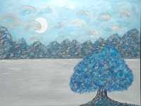 Картина акрилом "Казкове дерево взимку"