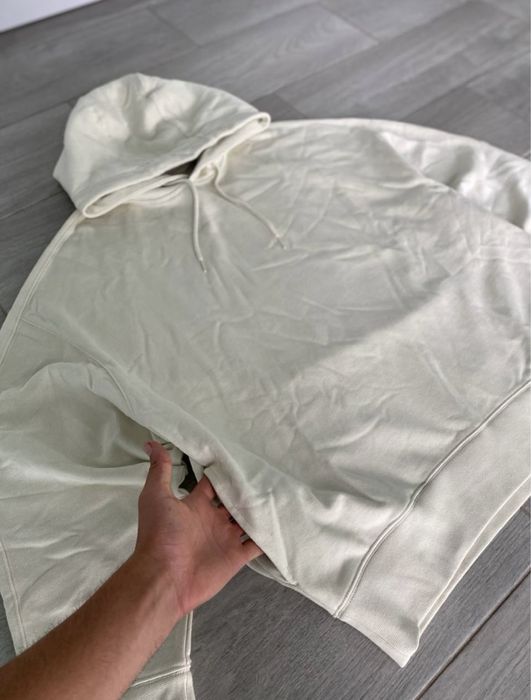 Худи бежевое/кремовое оверсайз унисекс Calvin Klein oversize