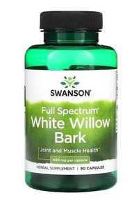 Кора белой ивы, White Willow Bark, Swanson, 400 мг, 90 капсул