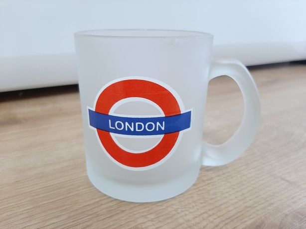 London Londyn kupek szklany szkło mleczne 250ml metro underground Nowy