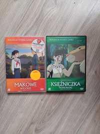 Anime dvd Makowe wzgórze i Książkniczka Mononoke.