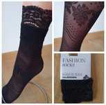 Skarpety Calzedonia one size czarne z koronką