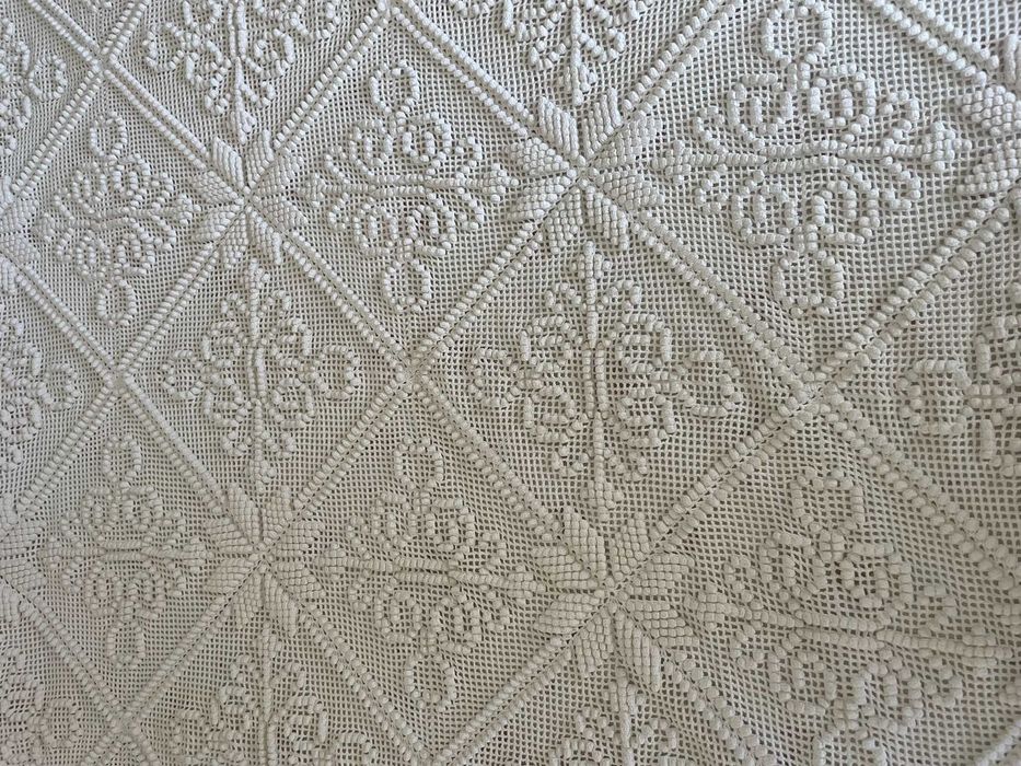 Colcha em croché feita a mão Vintage