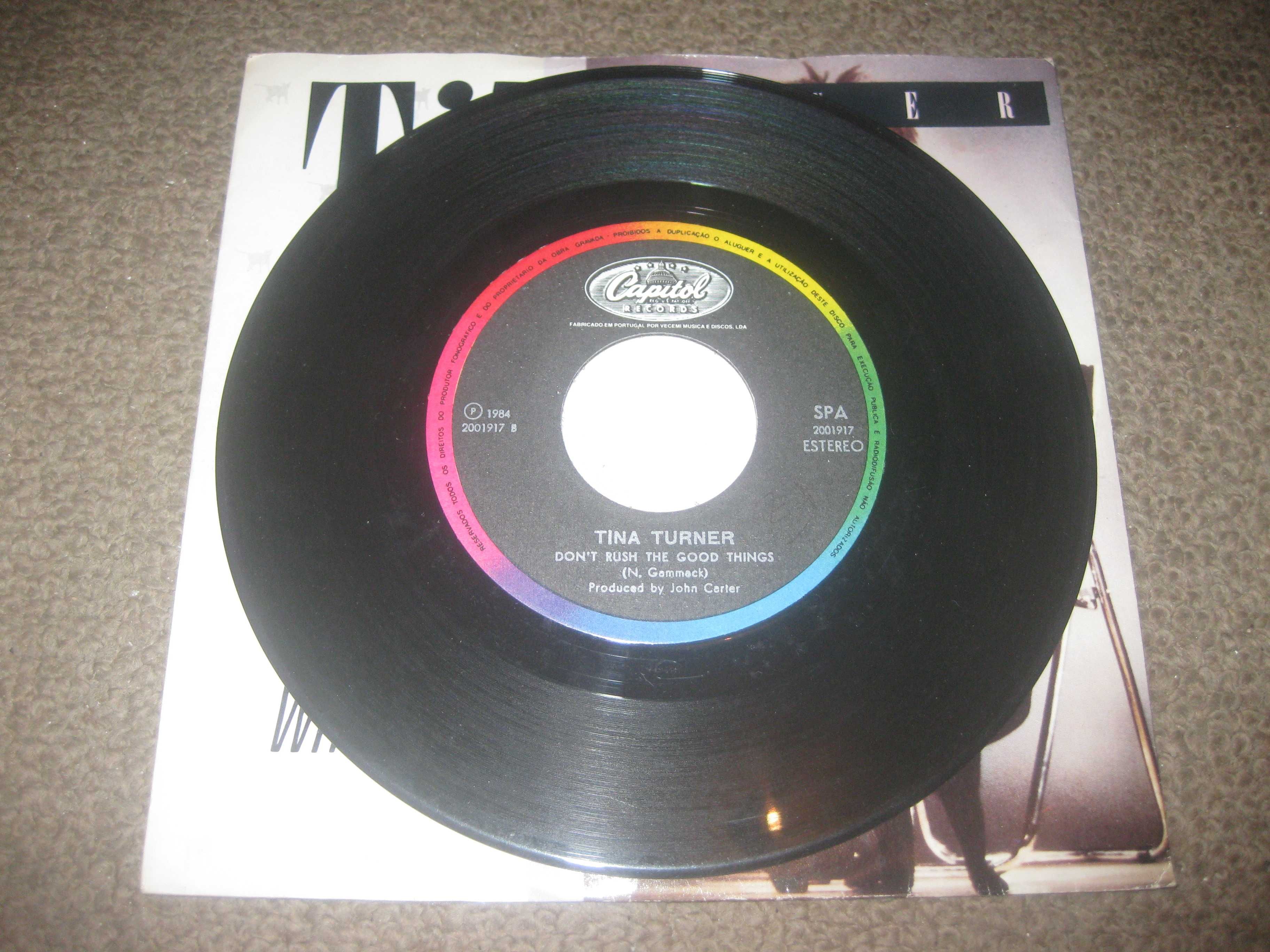 Vinil Single 45 rpm da Tina Turner "What`s Love Got To Do With It"