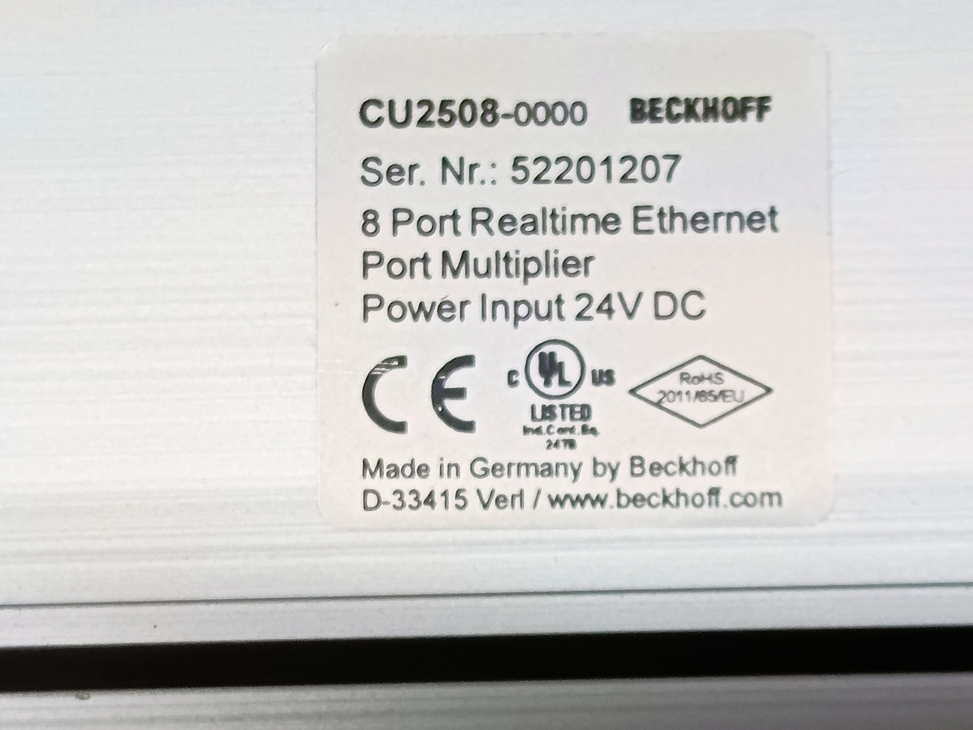 Beckhoff CU2508 switch 8 port
