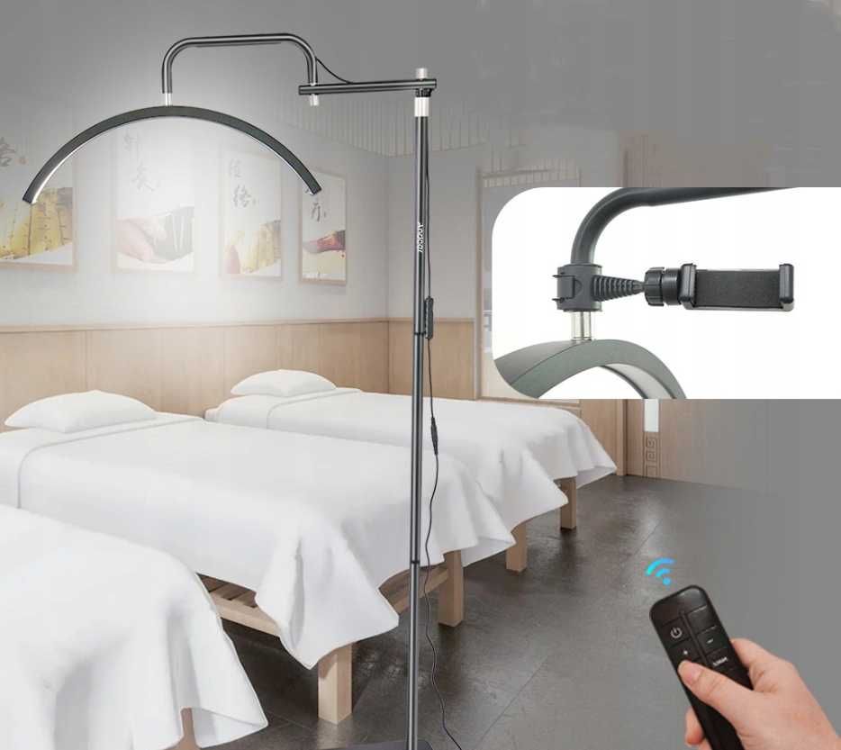 Andoer HD-M23X 36W Półksiężyc lampa podłogowa LED kosmetyczna rzęsy
