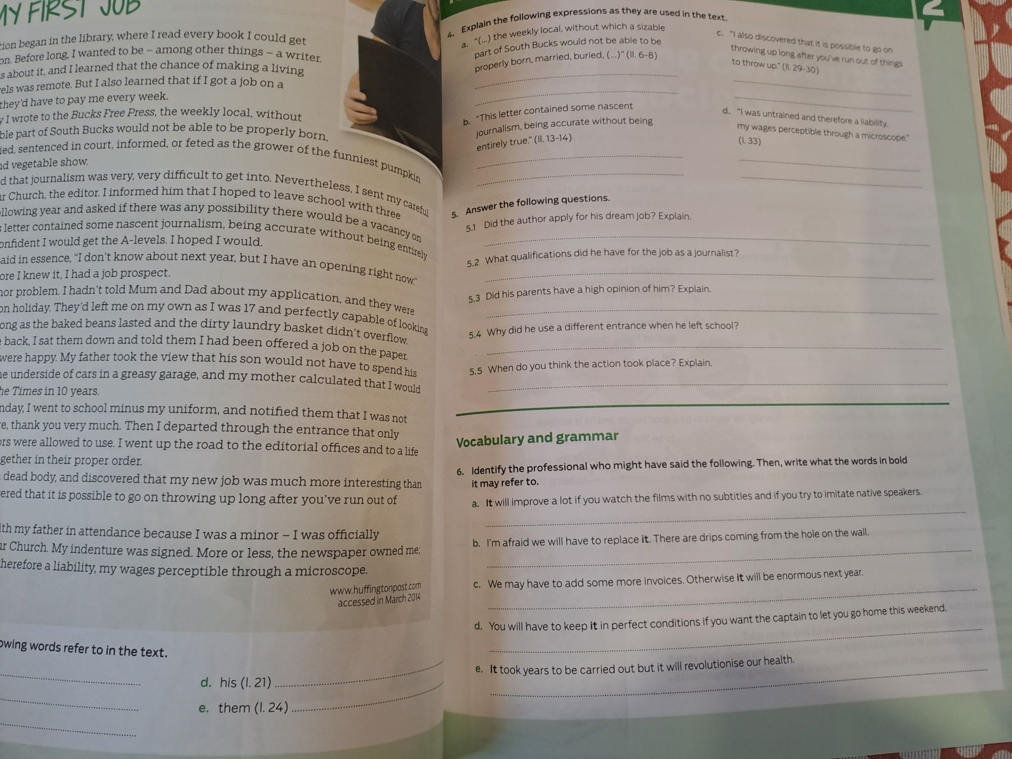 Caderno de atividades Inglês 11°ano