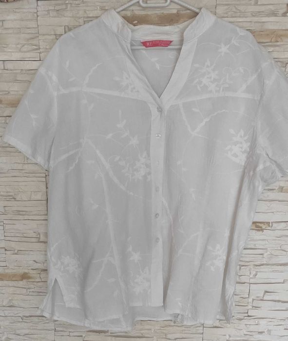 Bluzeczka biała z białym haftem