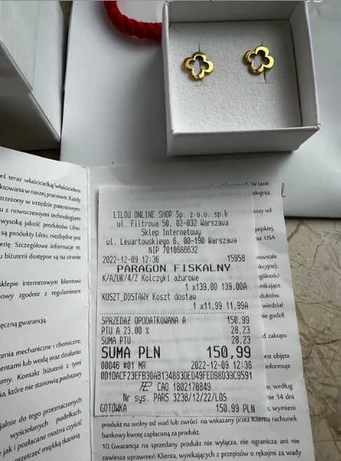 Lilou Kolczyki ażurowe koniczyny pozłacane