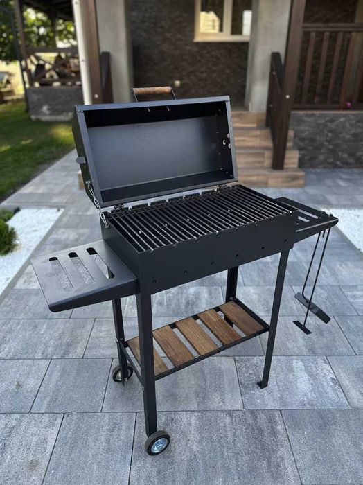 Компактний мангал для будинку на 8 шампурів метал 4 мм ПОСИЛЕНИЙ