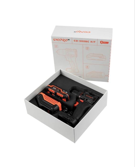 Акумуляторний дриль-шуруповерт Dnipro-M CD-200BC KIT