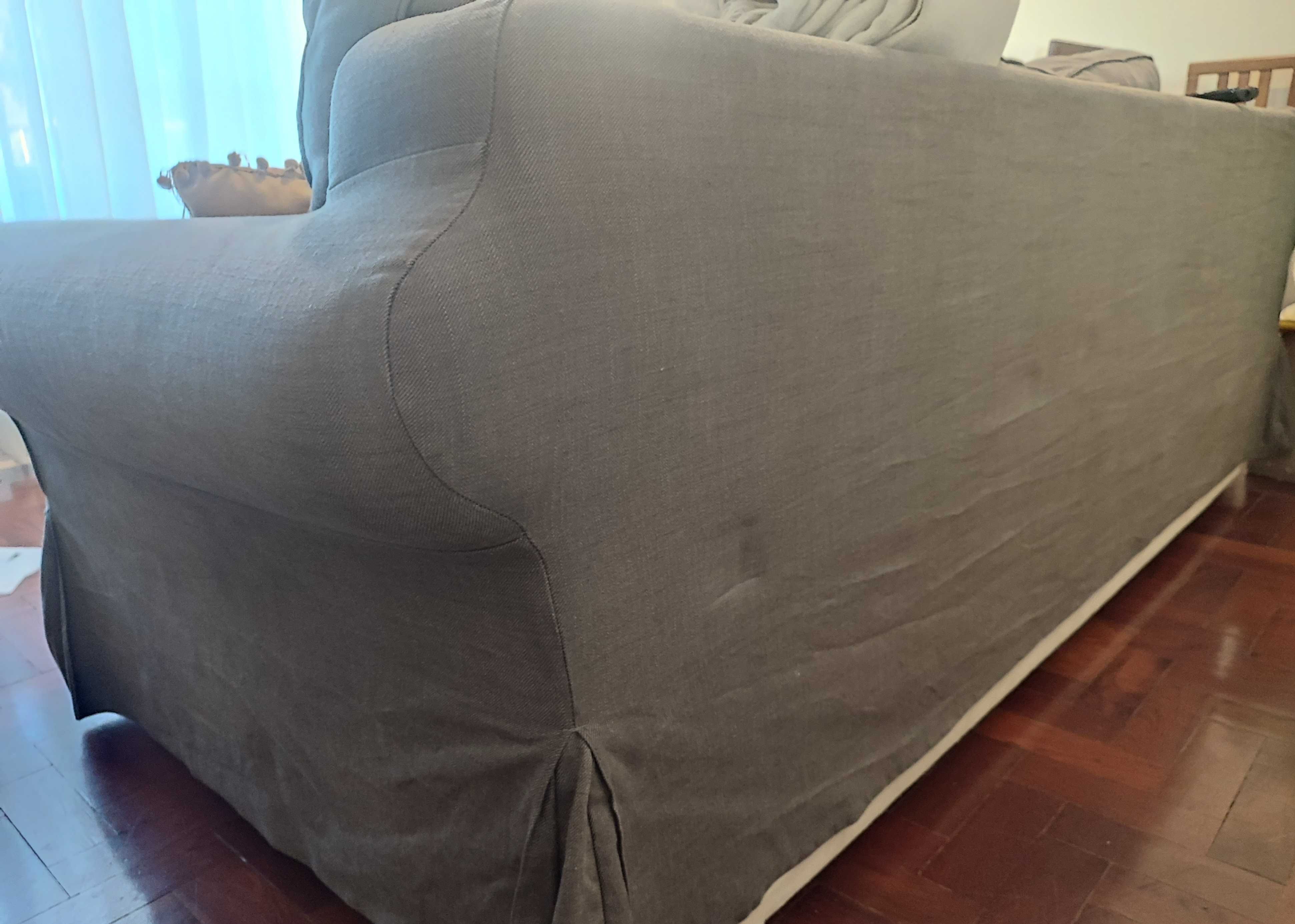 Sofá-cama IKEA EKTORP PIXBO 3 lugares – cinzento – ótimo estado