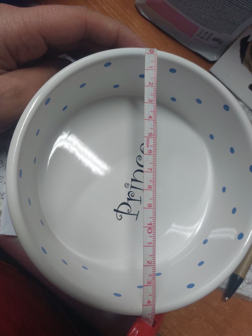 Miska ceramiczna RÓŻOWA + NIEBIESKA