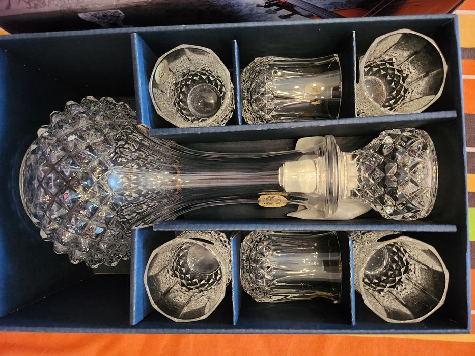 Garrafa e 6 copos Cristal d'Arques Paris