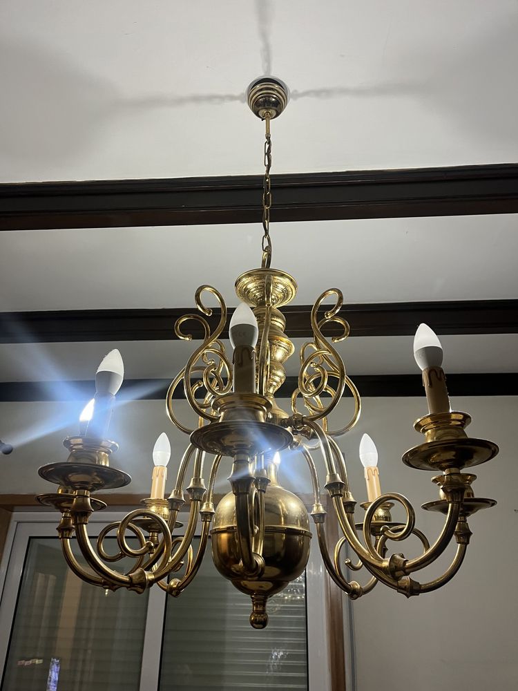 Candeeiro dourado de sala / quarto