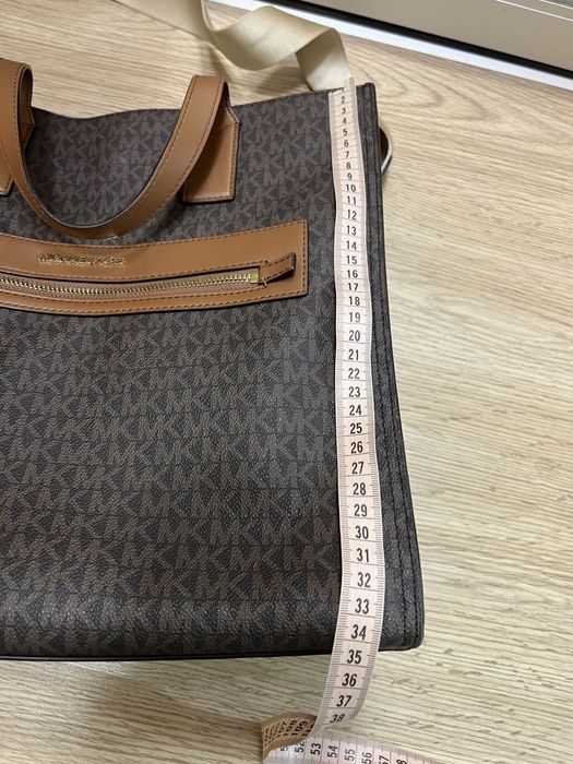 Сумка michael kors kenley tote bag monogram brown large, оригінал