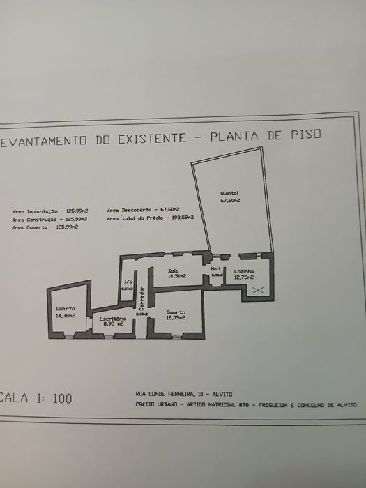 Casa habitável em Alvito com duas propriedades rústicas