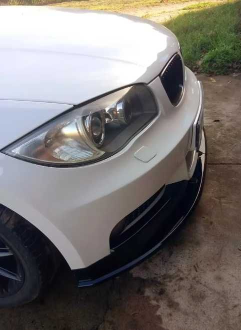 Dokładka zderzak M PAKIET SPLITTER CZARNY POŁYSK BMW E82 E88 2007/2013