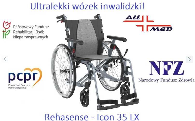Wózek inwalidzki Rehasense ICON 35 LX, DOFINANSOWANIE, REFUNDACJA NFZ!