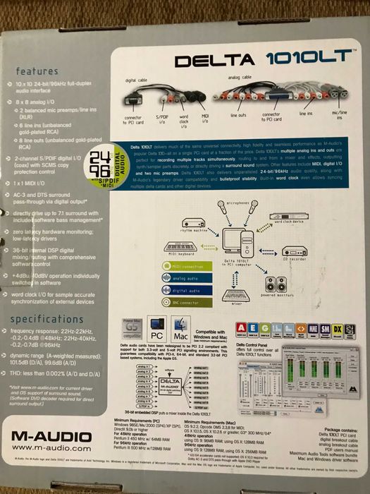 Многоканальная система звукозаписи M-Audio Delta 10/10 LT