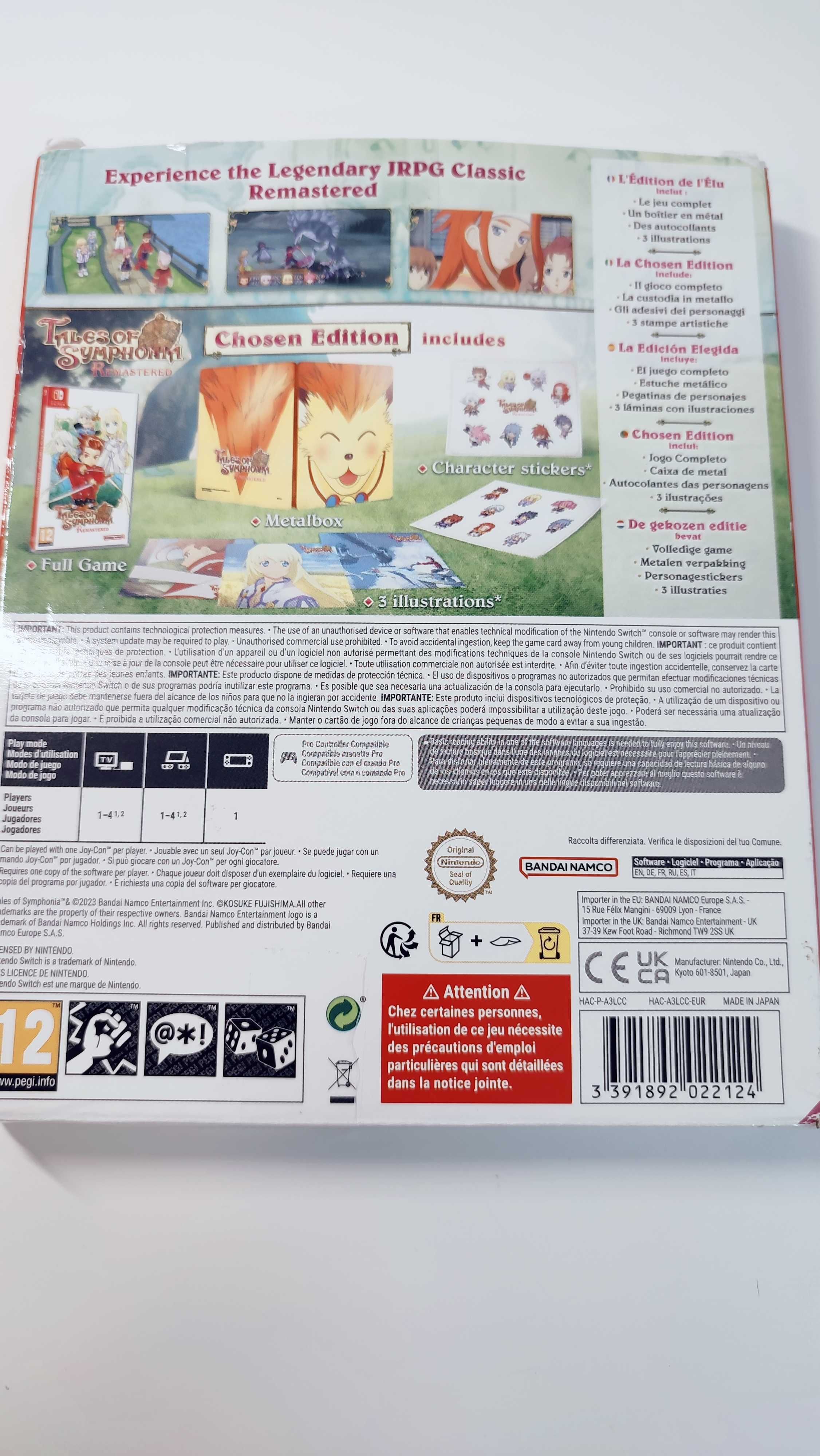 Switch Tales of Symphonia Remastered Chosen Edition gra