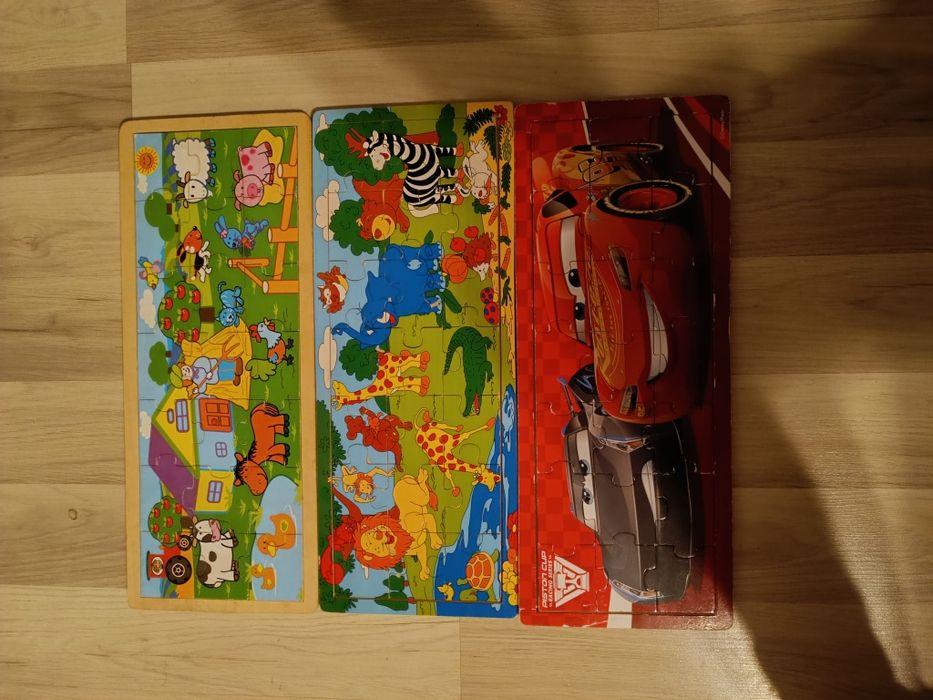 Puzzle drewniane 3 szt.