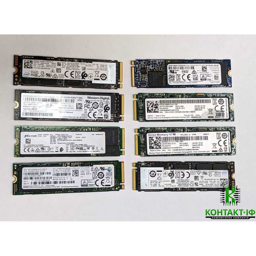 SSD M.2 NVMe OEM Kingston, Samsung, Micron, 256GB PCIe М.2 2280 ССД Гб