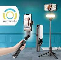 NOVO Selfie Stick Smartphone + Monopé + Comando Sem Fios + Iluminador