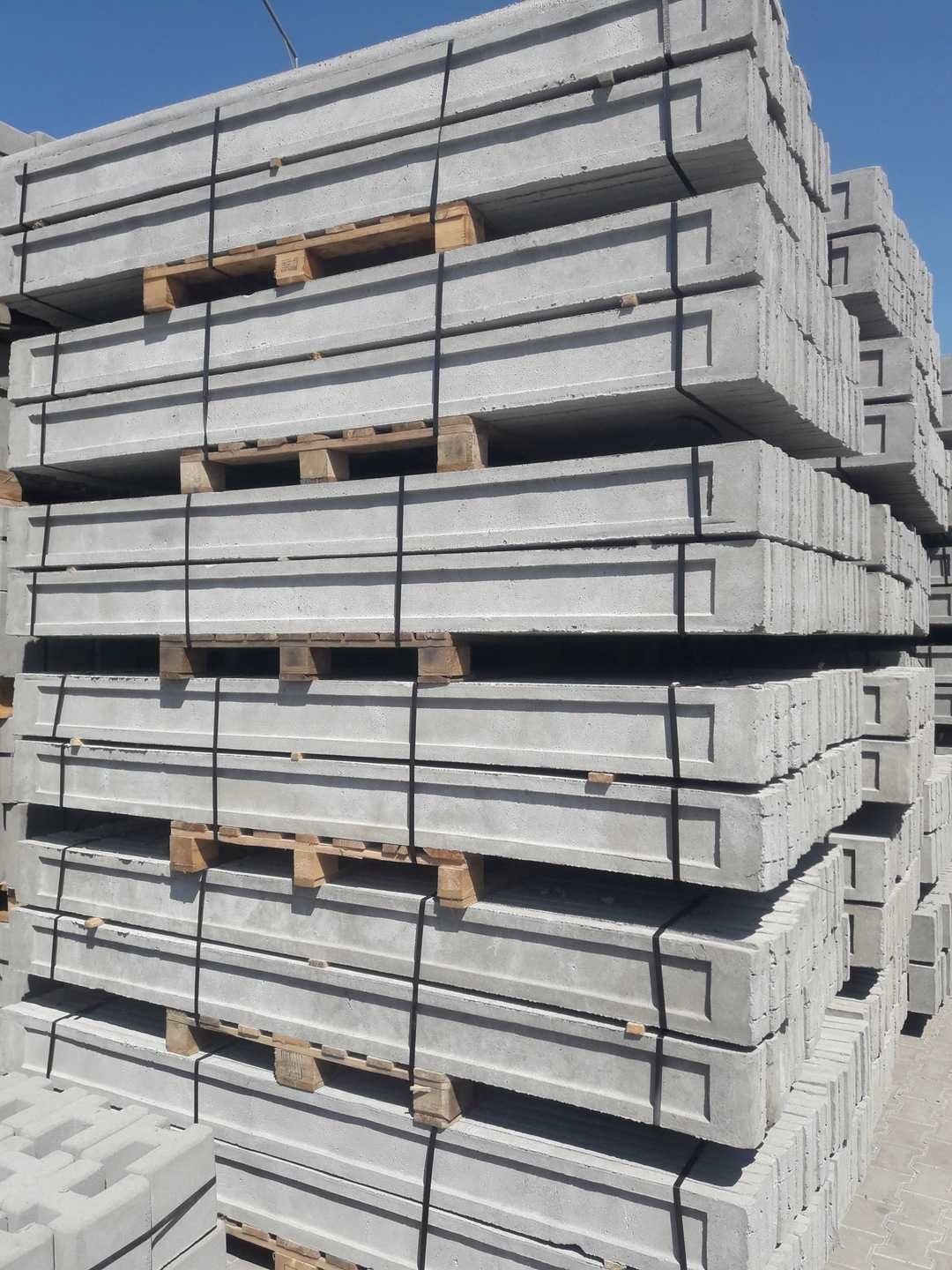 Podmurówka pełna 30x252x5cm ogrodzeniowa gładka beton architektoniczny