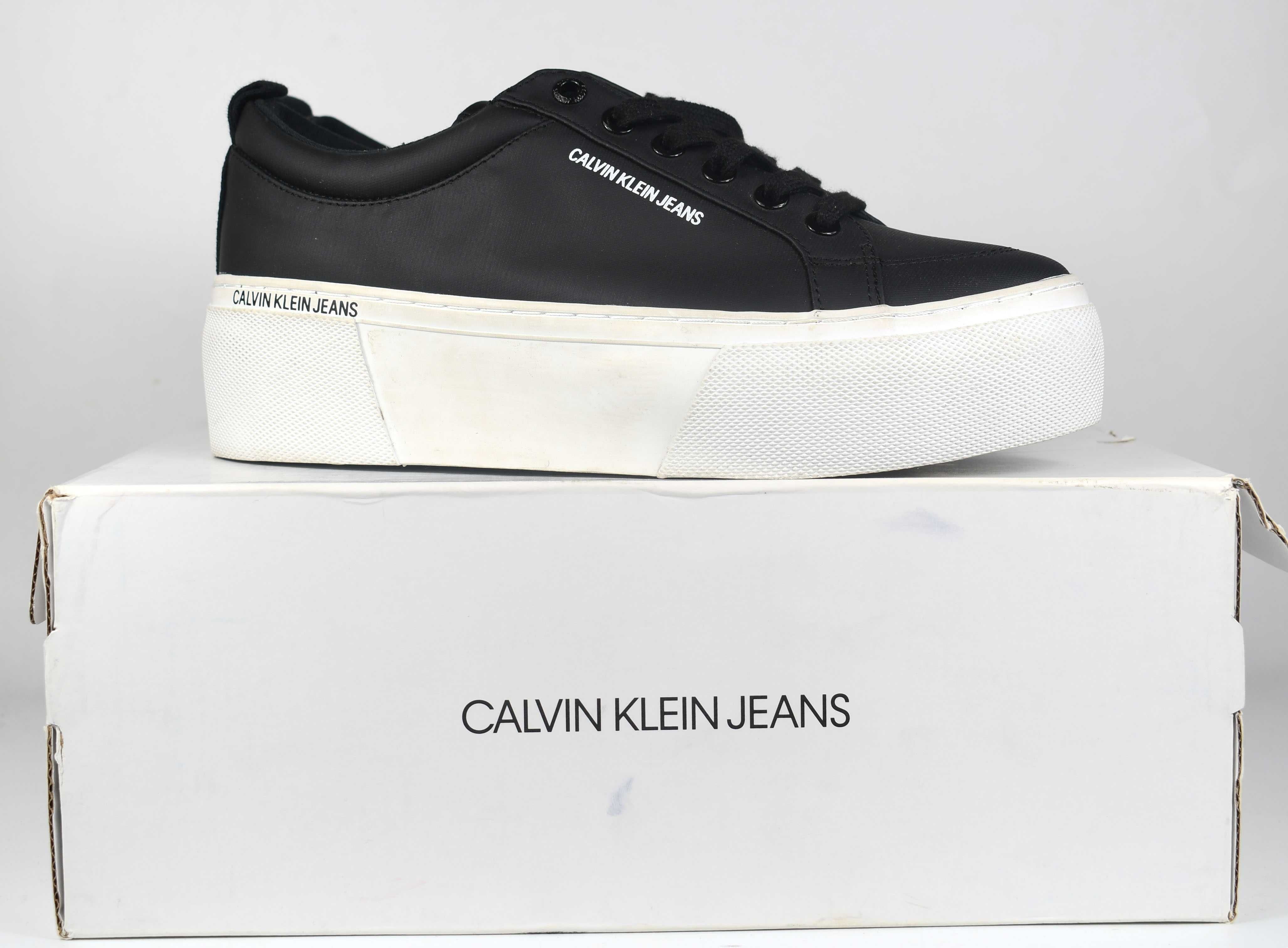 Nowe Calvin Klein Jeans vulcanized flatform + laceup roz. 39