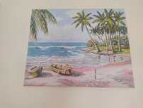 Plaża obraz malowany