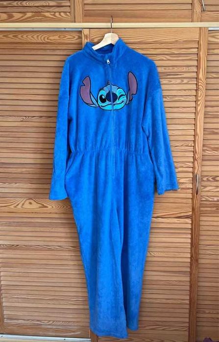 lilo stitch onesie kombinezon polar niebieski jednoczęściowy 40 L