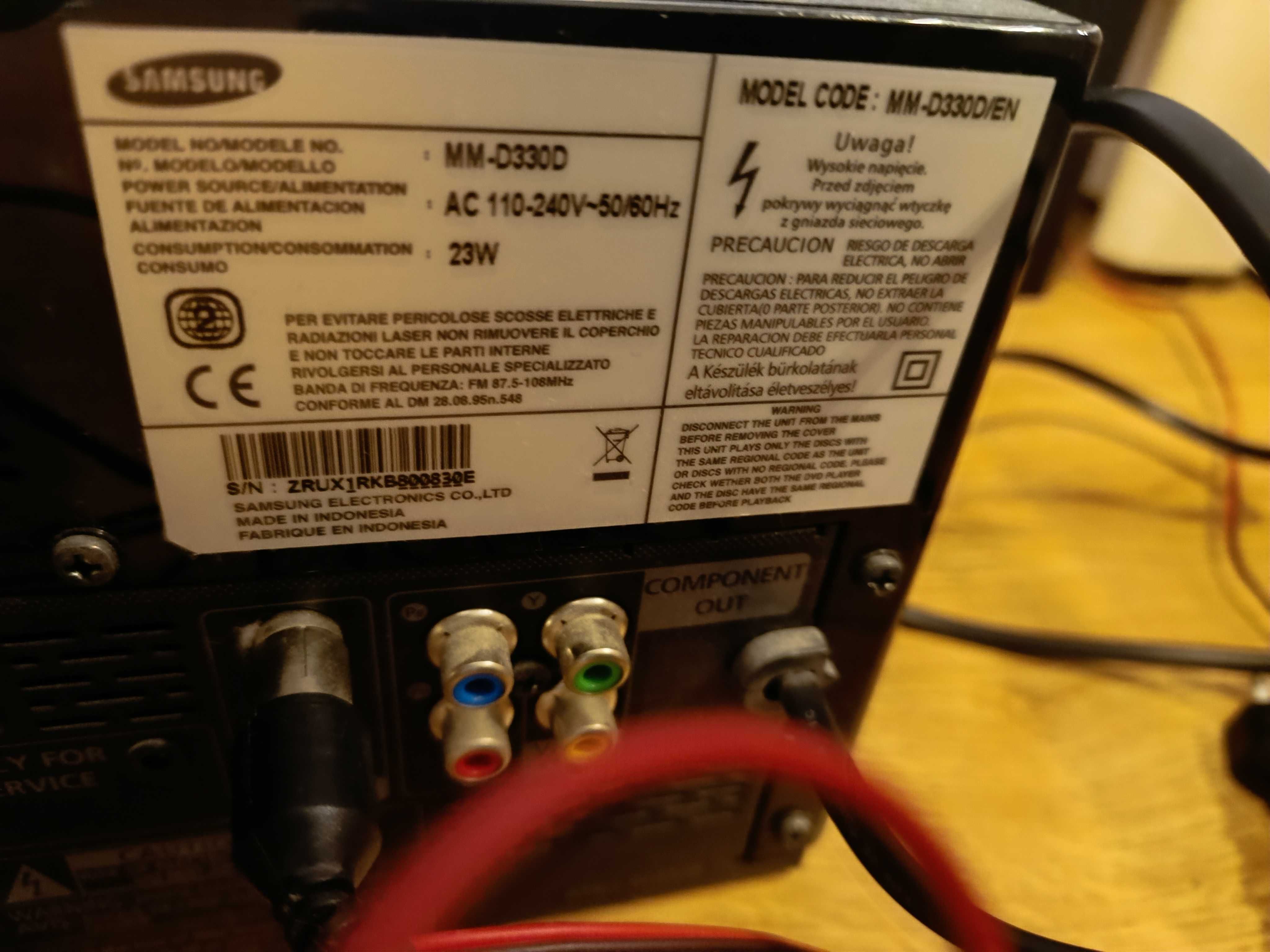 mini wieża SAMSUNG CD USB RDS MP3 PILOT ; 2 x 35 WATT !!