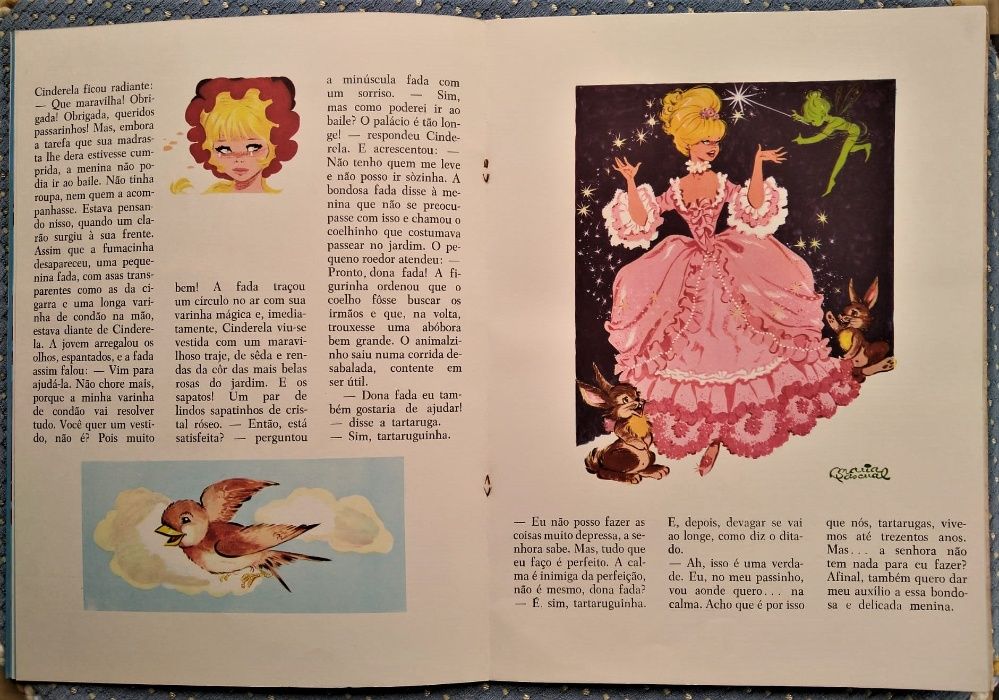 Livro 26x35cm "Cinderela" Pais & Filhos  - Ótimo Estado!