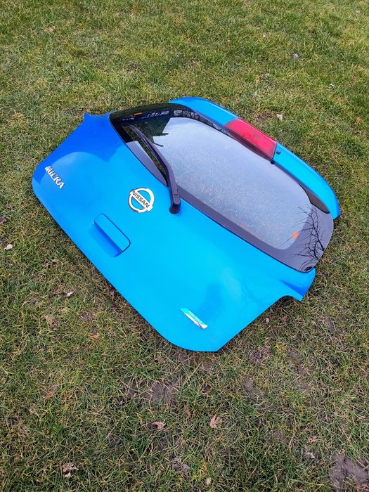 Klapa bagażnika tył, światło stop, wycieraczka, szyba Nissan Micra K13