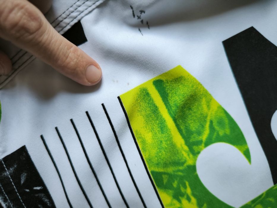 Billabong szorty męskie 38 kąpielowe z kieszenią wiązane białe zielone