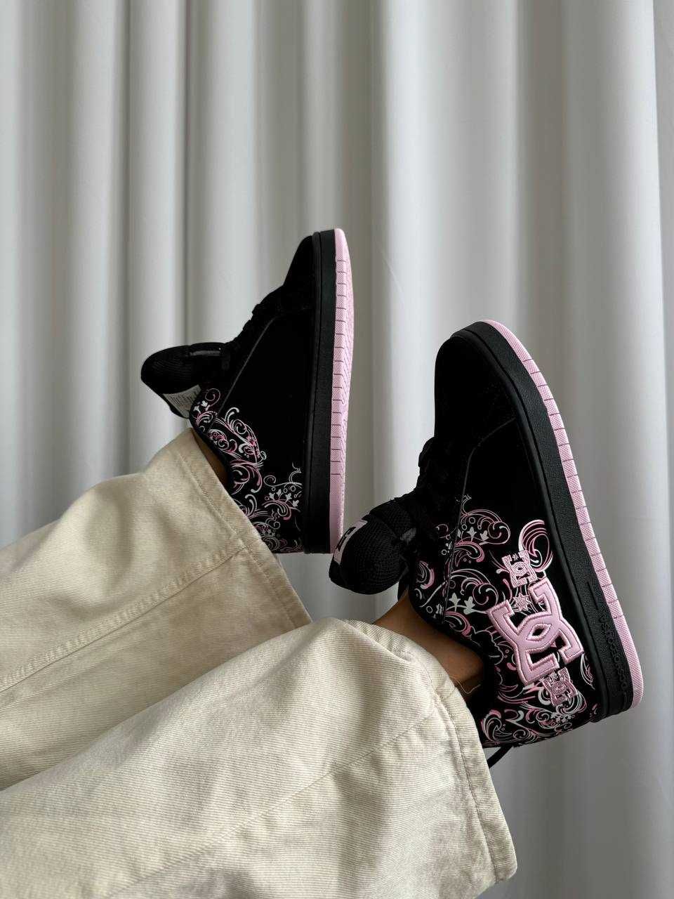Кросівки DC Court Graffik Black Pink Sabbath premium