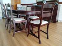 Conjunto Mesa de Jantar + 6 cadeiras com Balcão e Espelho