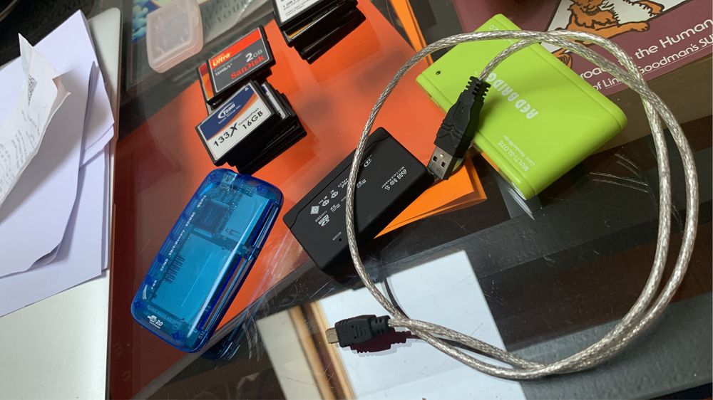 Leitor de cartoes compact flash cf card samplers usb