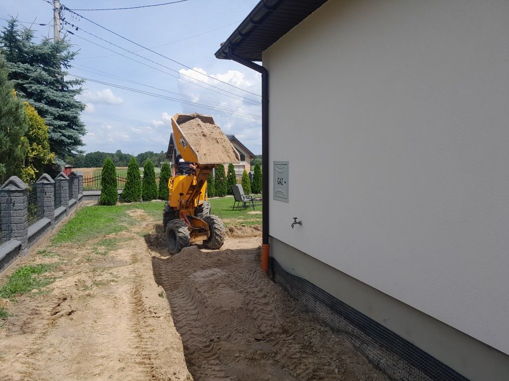 Wynajem sprzętu budowlanego (zagęszczarki,skoczek, wozidło)