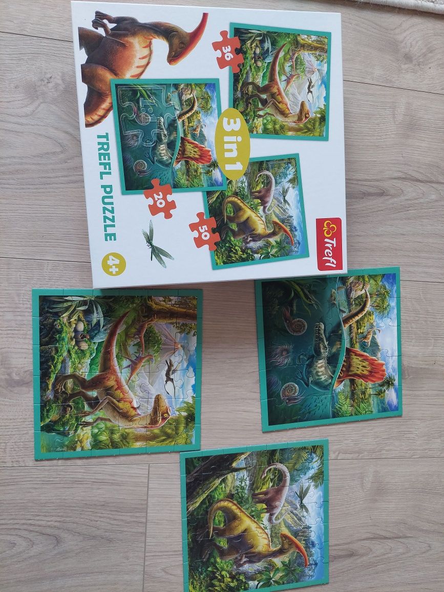 Puzzle Trefl 3w1 Dinozaury 4+