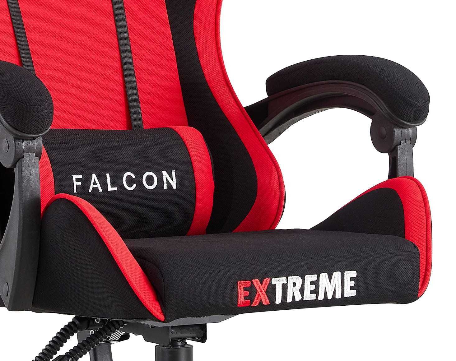Fotel Gamingowy z tkaniny EXTREME Falcon Red , krzesło gracza
