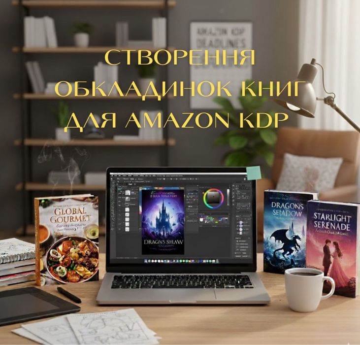Створення обладинок книг для Amazon KDP