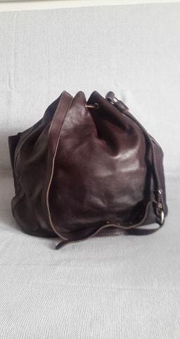 Skórzana torba plecak brązowy/ burgundowy