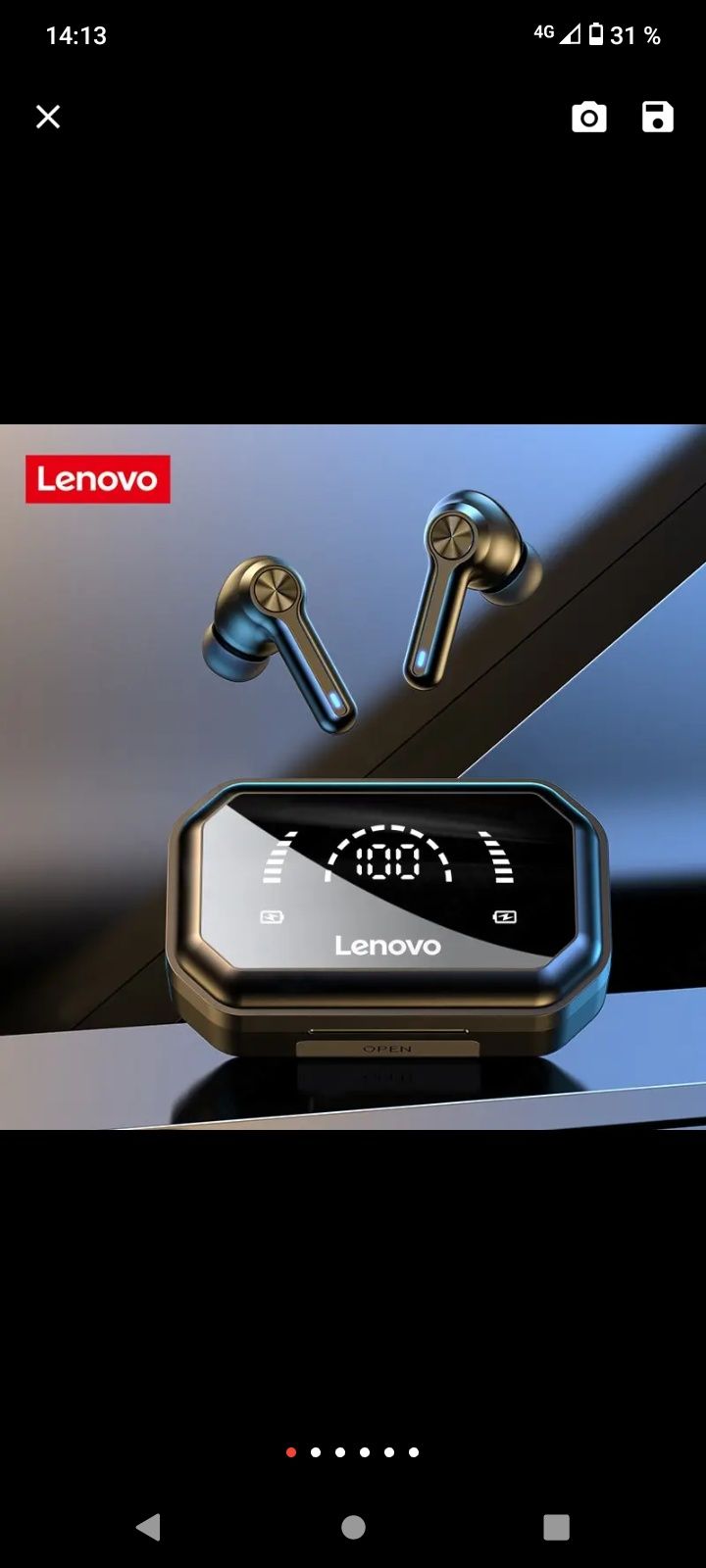 Блютуз наушники  lenovo