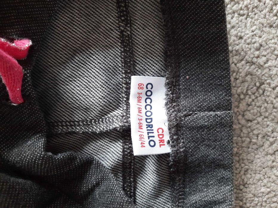 Spodnie  hm i coccodrillo rozm.68 dziewczynka