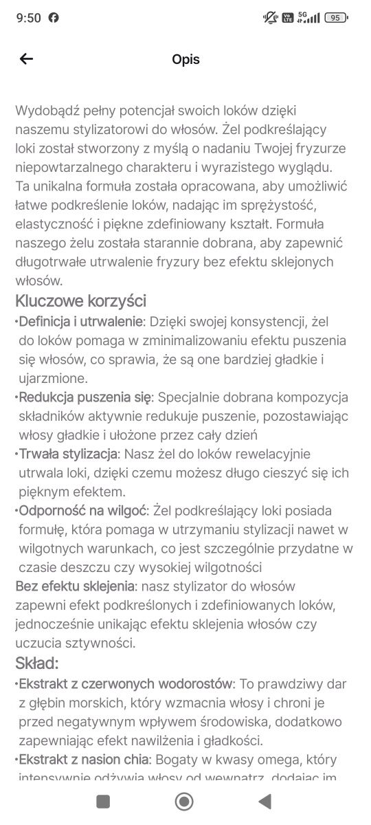 Laura Coco Reiss żel podkreślający loki nowy