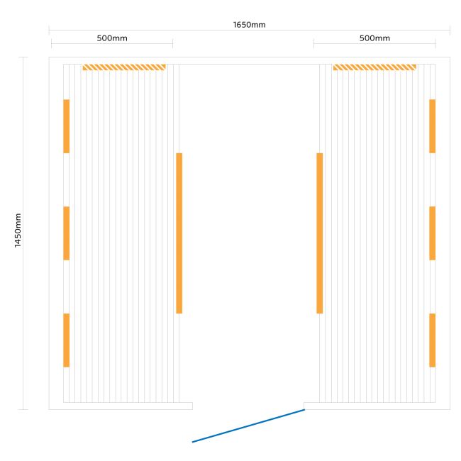 Sauna na Podczerwień DO ZABUDOWY - INFRAPLUS™ 6 Valero Duo Biały Cedr