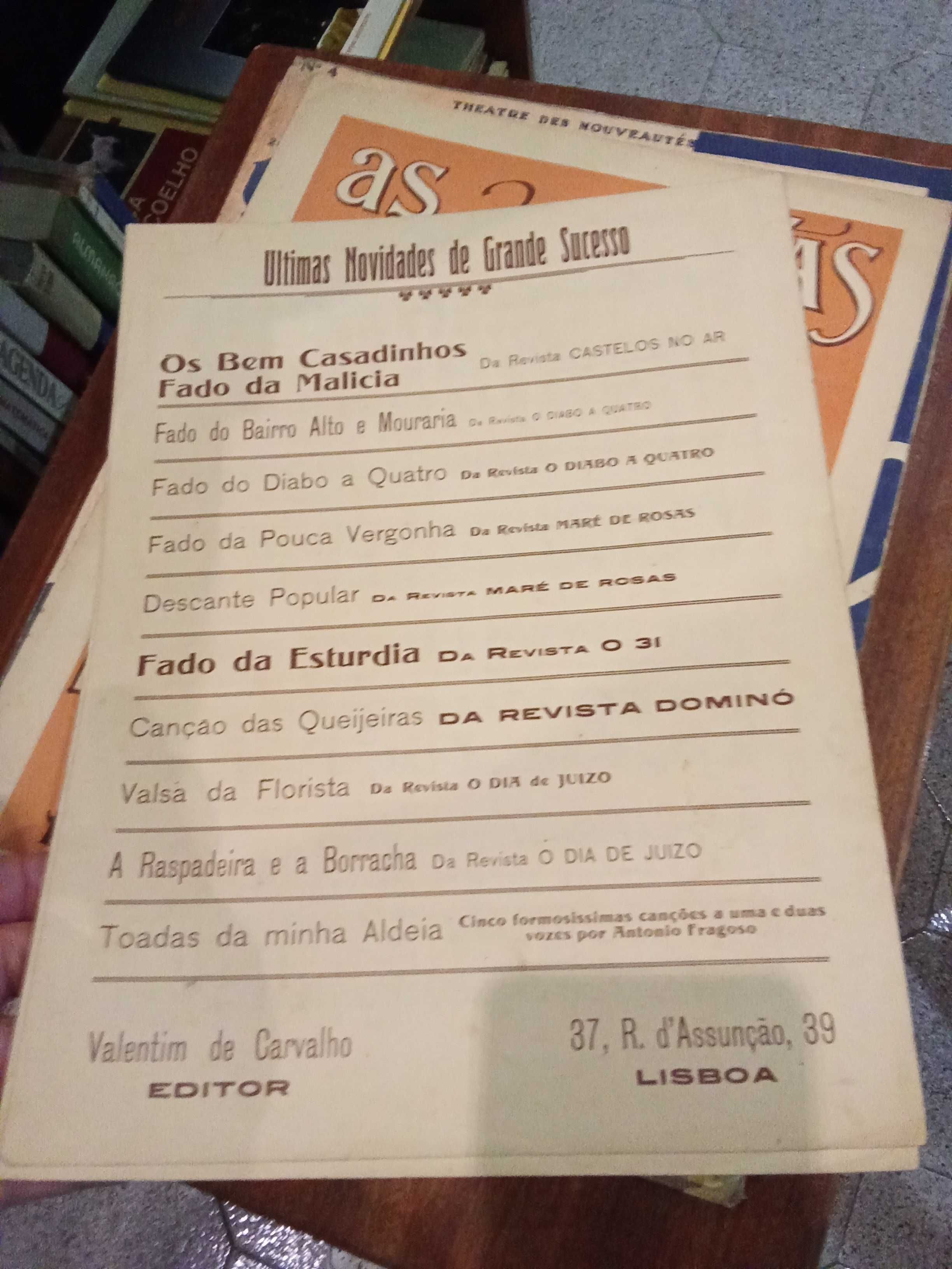 Partitura: Fado das Batatinhas Fritas "O Novo Mundo" - Alves Coelho
