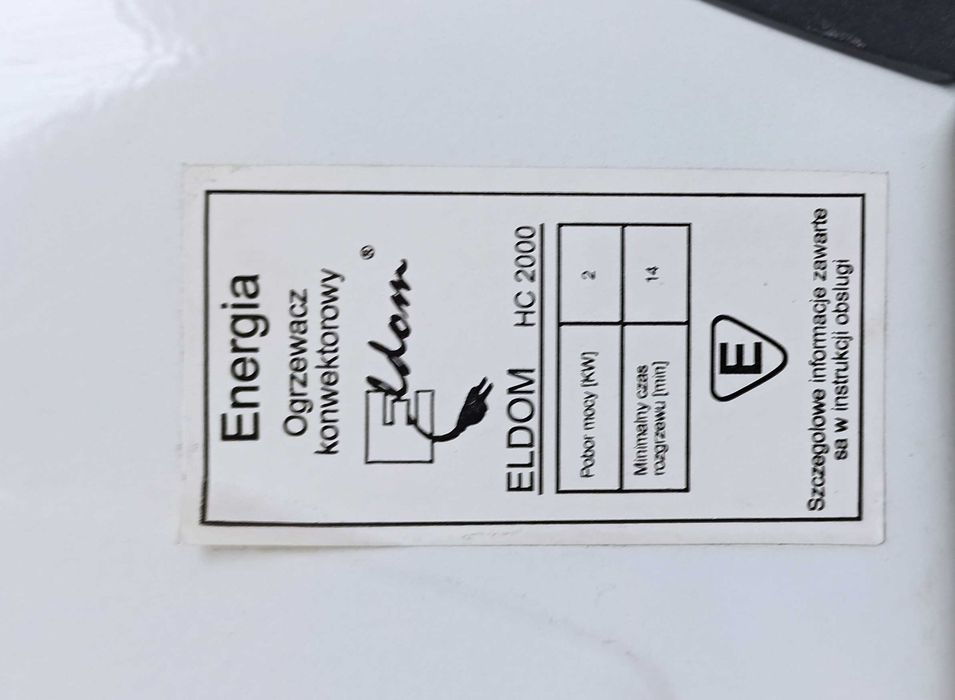 Grzejnik Konwertorowy na wczasy ELDOM HC-2000